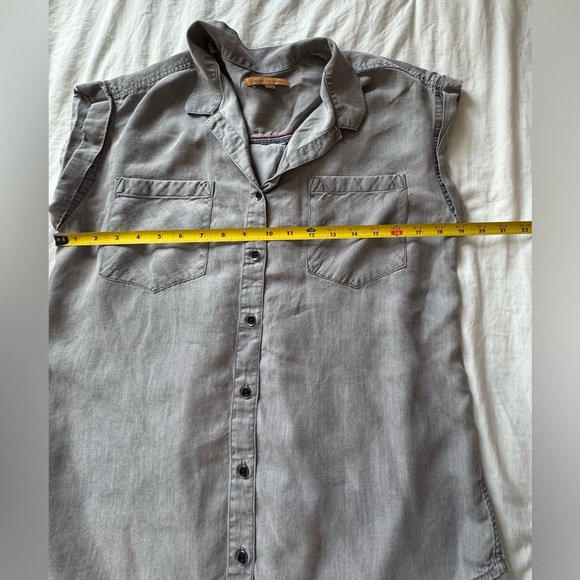 Jachs Girlfriend Womens Short Sleeve Tencel Blouse (Grey, - Picture 8 of 10